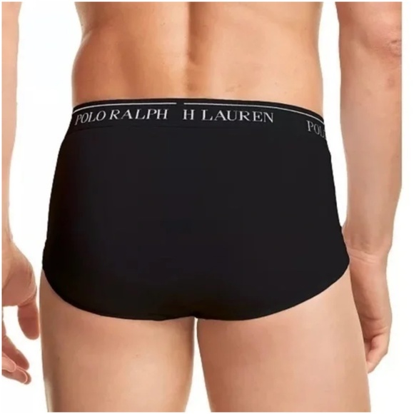 2 pc POLO Ralph Lauren Men Briefs Black Size:46 - Picture 6 of 7